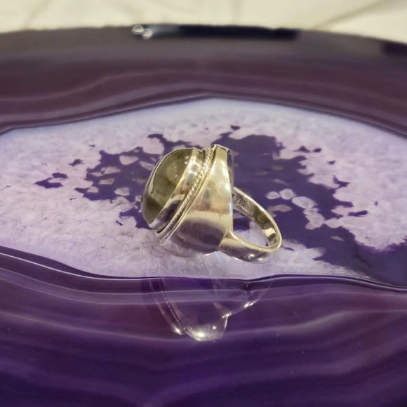 Sterling Silver Vintage Labradorite Ring - Picture 5 of 8